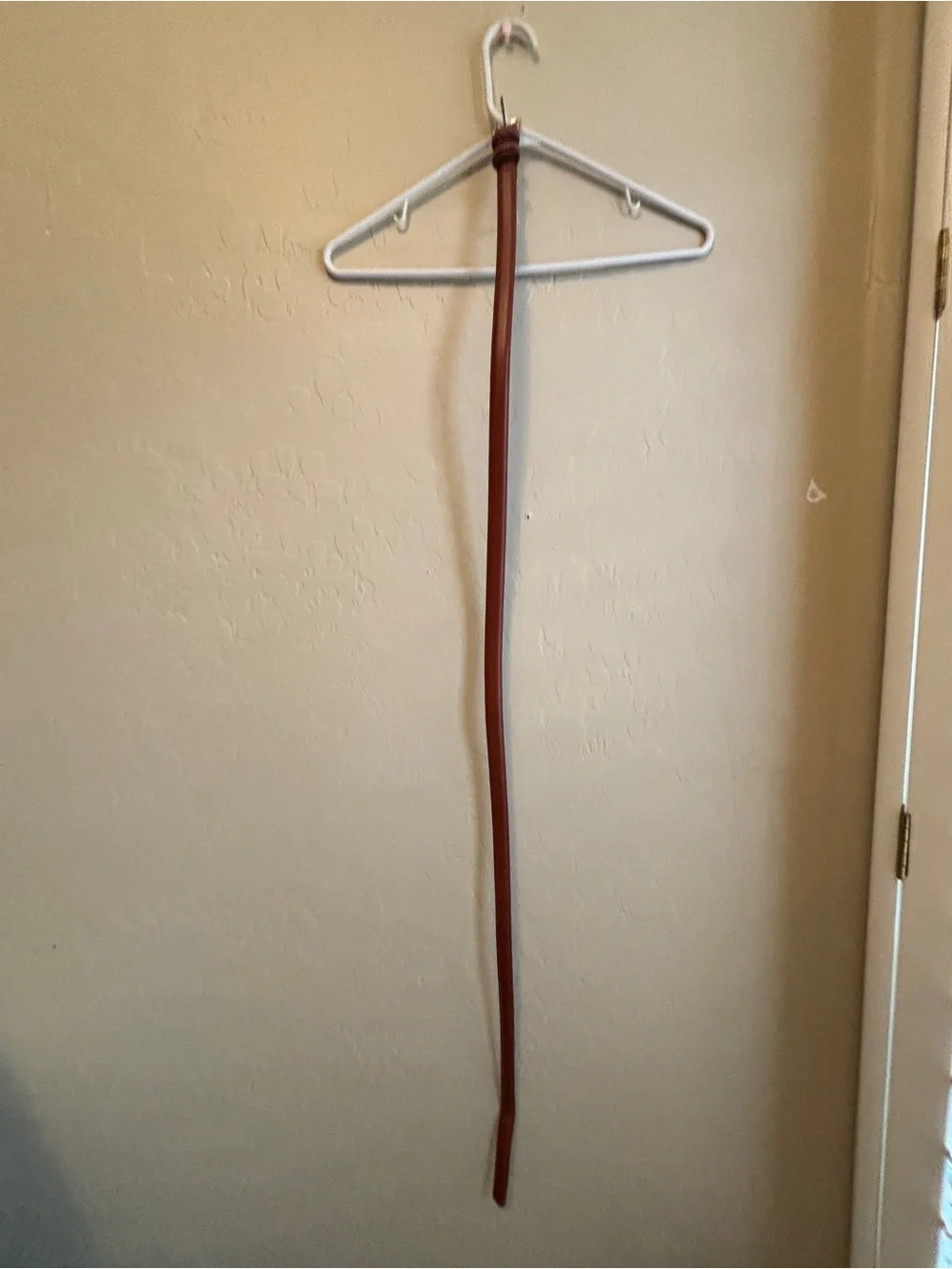 LOFT Thin Brown Leather Tie Belt Women’s XL